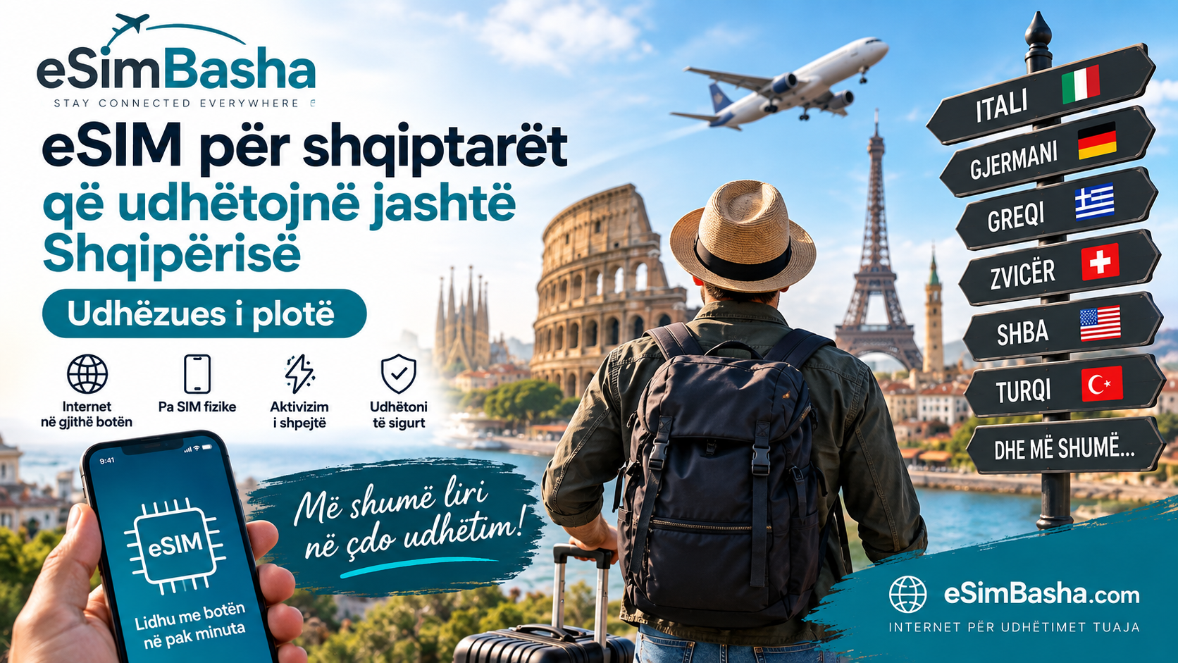 eSIM për shqiptarët që udhëtojnë jashtë Shqipërisë – Udhëzues i plotë